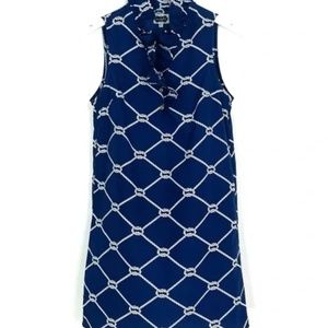 Mud Pie Whitney Dress size S ruffle Navy Nautical